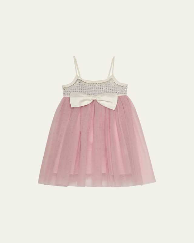 Girl's Jolie Embellished Bow Tutu Dress, Size 3T-11